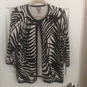 Chico's black and white sweater